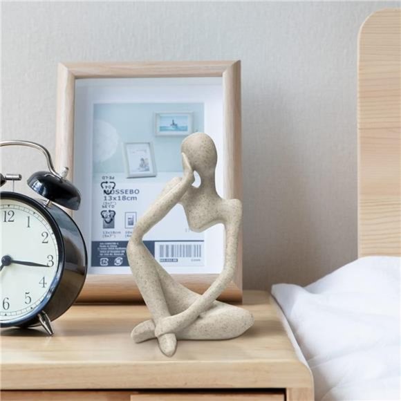 Resin Thinker Style Abstract Sculpture Statue Collectible Figurines Home Office - Picture 5 of 7